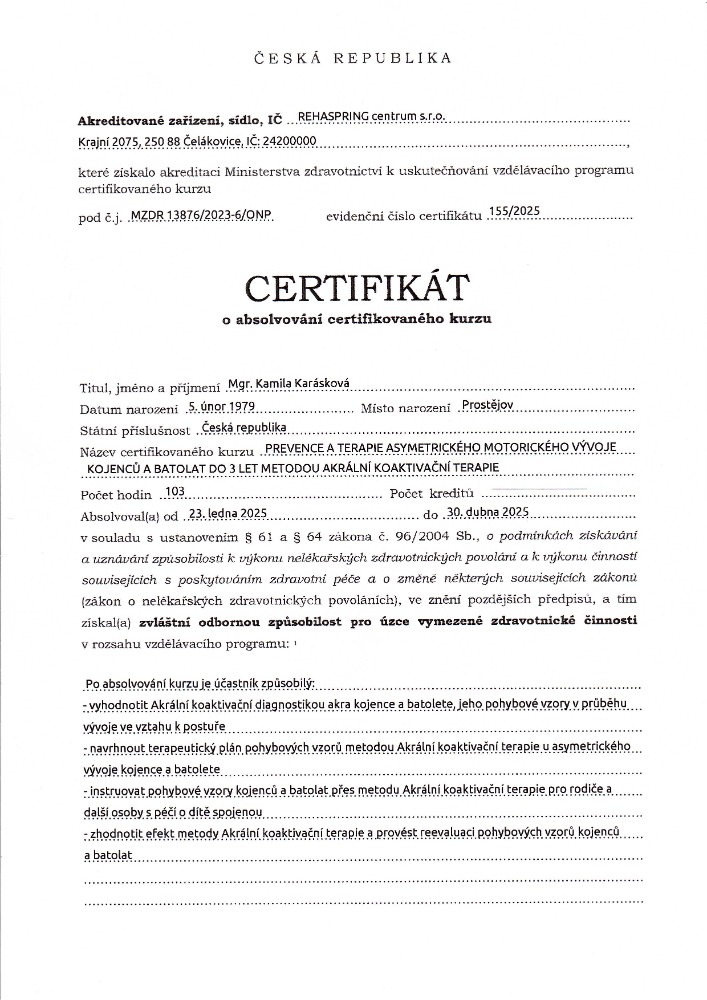 Certifikát ACT
