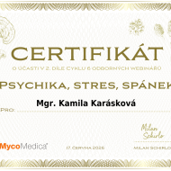 Certifikát 2.díl - Psychika, stres, spánek